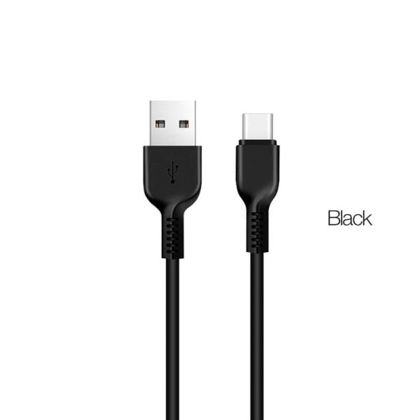 Hoco X20 Flash Charging Data Sync Cable - USB-C   2 Meters   Black For Sale