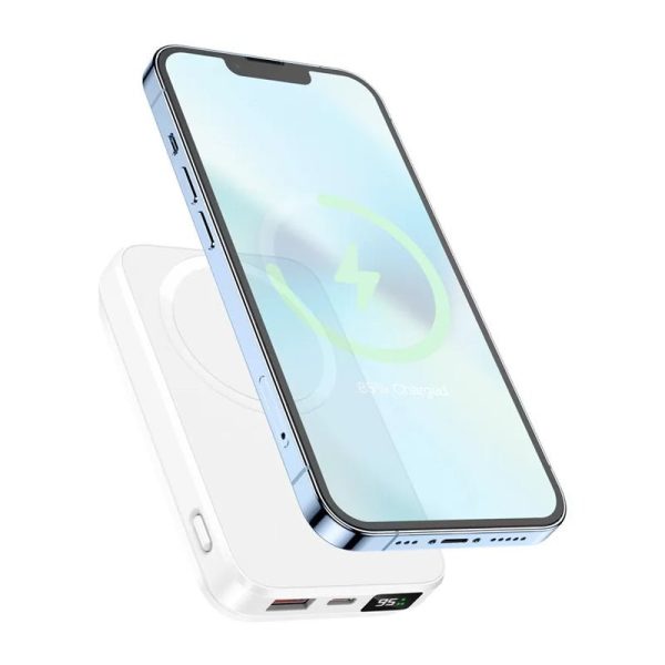 HOCO J88 Magnetic Wireless Charging Power Bank - 10,000mAh   White Hot on Sale