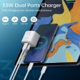 Choetech GaN Dual Port Charger - 33W   Type-C   White Hot on Sale