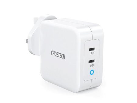 Choetech GaN Dual Port Charger - 100W   Type-C   White Cheap