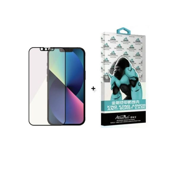 King Kong Anti Burst Clear Case + Tempered Glass Screen Protector - iPhone 13 Pro Max - Bundle Offer Fashion