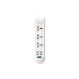 Aspor A502 Power Socket - Socket   USB    2 Meters   White Online Sale