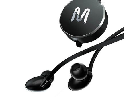 iWALK Necklace Style Handfree Earphone - 3.5mm Jack   Black Discount