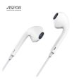 Aspor A212 Wired Earphone - Wired   1.2 Meters   3.5mm   White For Discount