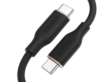 Anker Super Strong PowerLine lll Flow - USB-C to USB-C   6ft   Black Sale