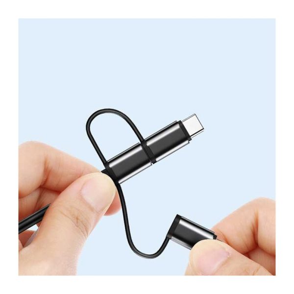 Yesido HM05 3-in-1 HDMI Cable - Micro USB   Lightning   USB-C   HDMI   1.8 Meters   Black Fashion