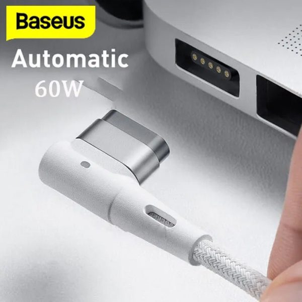 Baseus USB Type-C to Lightning L-shaped Port Cable - 60W   2 Meter   White Discount