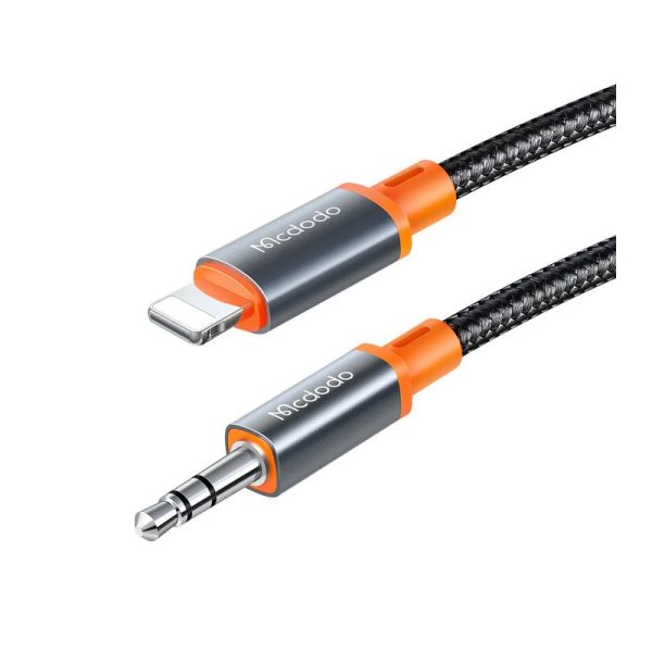 Mcdodo Digital Audio Coiled Cable - 1.8 Meters   Lightning to 3.5mm   Black For Discount