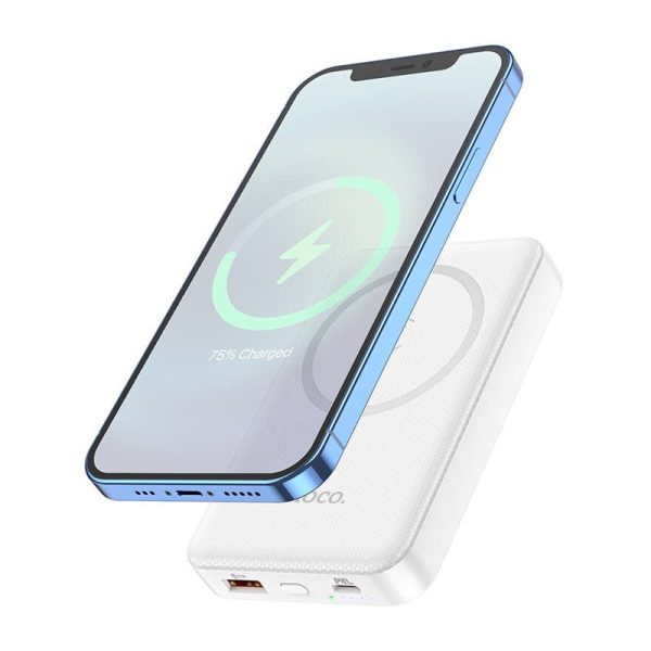 HOCO J88 Magnetic Wireless Charging Power Bank - 10,000mAh   White Hot on Sale