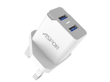 Aspor A823 Charger With Lightning Cable - USB   Lightning   White For Sale