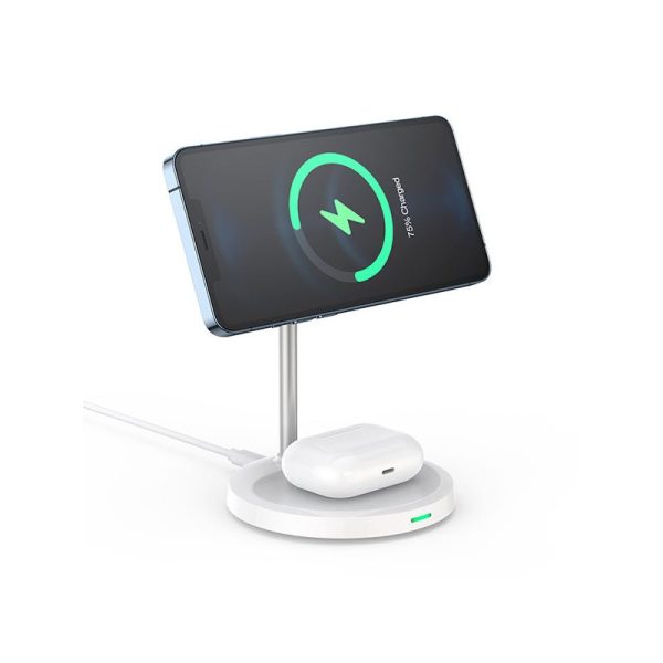 Choetech 2 in 1 Magleap Charger - Silver on Sale