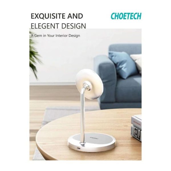 Choetech 2 in 1 Magleap Charger - Silver on Sale