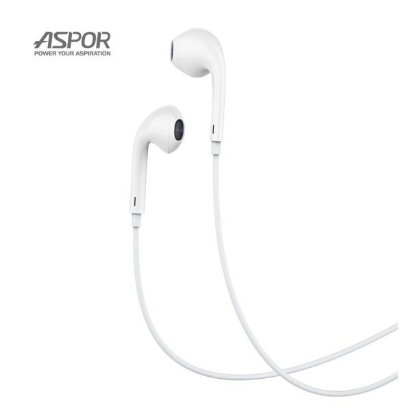 Aspor A212 Wired Earphone - Wired   1.2 Meters   3.5mm   White For Discount