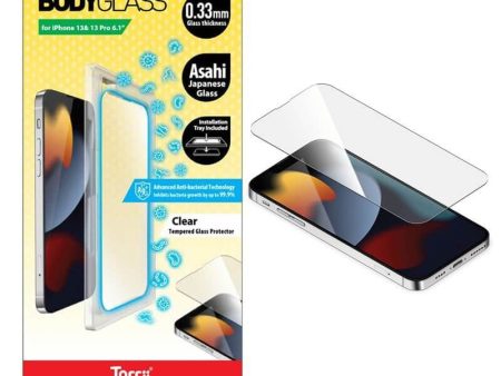 Torrii Bodyglass Screen Protector - iPhone 13 & 13 Pro   Anti-bacterial Coating   Clear on Sale