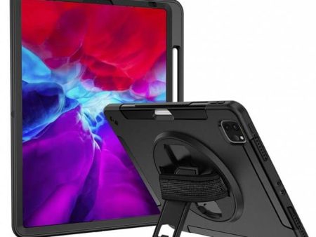 Armor-X Enx Ultra Shockproof Rugged Case For iPad Pro 12.9  With Hand Strap & Kick-Stand & Pen Holder - Black For Cheap