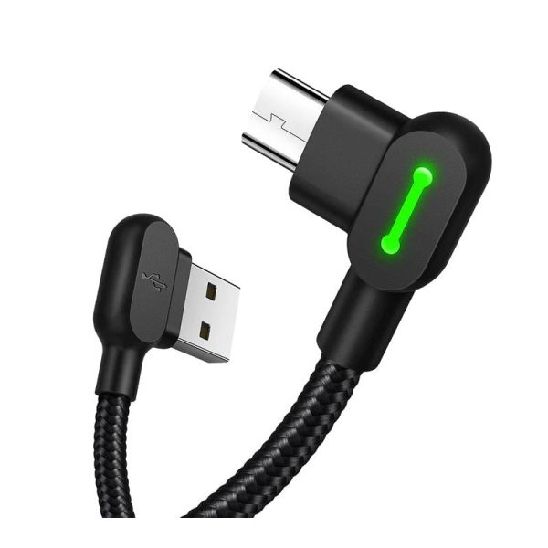 Mcdodo 90 Degree Light Cable - 1.2 Meters   Micro-USB   Black Supply