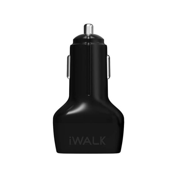 iWALK Power Delivery Car Charger - USB-C   USB-A   Black Online Hot Sale