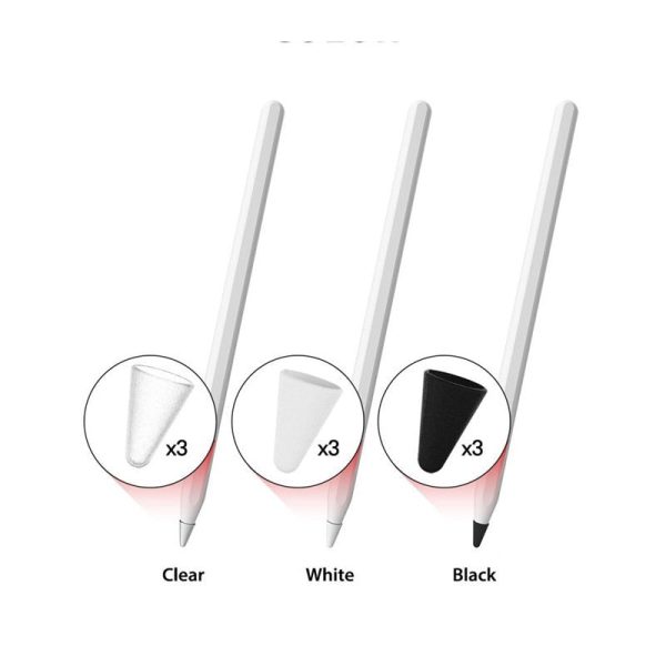 Araree A-Tip For Apple Pencil - Clear   White   Black   9 Pcs Set Online