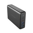 Powerology 156W Multiport USB Wall Charger - 156W   USB-C   USB-A   Black Supply