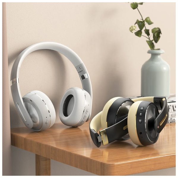 HOCO W34 Charming Wireless Headphones - Bluetooth   Grey For Cheap