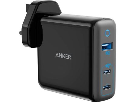 Anker PowerPort III 3-Port 65W Elite Charger Adapter - 65W   USB-C   USB-A   Black Online now