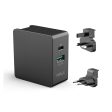 iWALK Power Travel Adapter - USB-C   USB-A   36W   Black on Sale