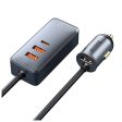 Baseus Multi-Port Fast Charging Car Charger - 120W   USB   Type-C   Grey Hot on Sale