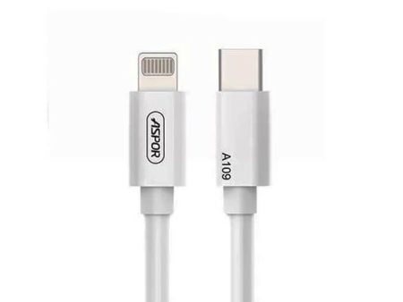 Aspor A109 USB-C to Lightning Cable - 3A   1m Sale