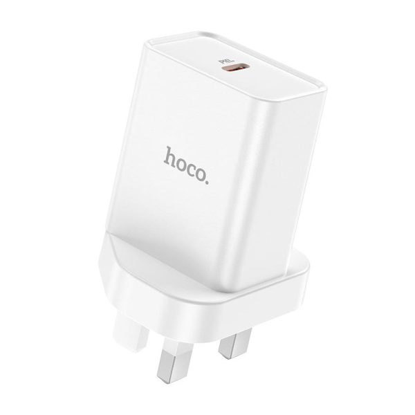 HOCO NK6 Rise Single Port Wall Charger With Lightning to USB-C Cable - USB-C   20W   White Online now