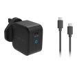 Powerology Ultra-Compact 61W PD GaN Charger With USB-C Cable - USB-C   61W   Black Online