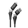 iWALK Twister Duo One For All Multi Charging Cable - USB-C  Lightning To USB-C USB-A   1 Meter   Black Discount