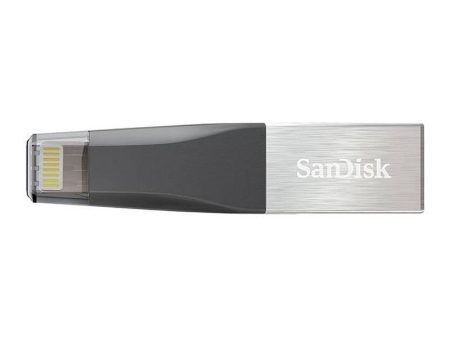 SanDisk iXpand Mini Flash Drive - 64GB   USB 3.0   Black and Silver Sale