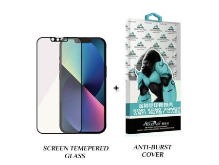 King Kong Anti Burst Case + Tempered Glass Screen Protector - iPhone 13   13 Pro - Bundle Offer Fashion