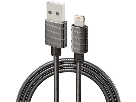 iWALK Metallic Cable - Lightning   1 Meter   Gray Online Sale