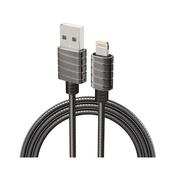 iWALK Metallic Cable - Lightning   1 Meter   Gray Online Sale